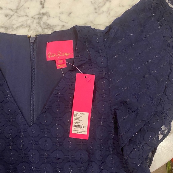 Lilly Pulitzer Kathie Mini Dress in True Navy - Picture 5 of 6